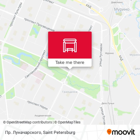 Пр. Луначарского map