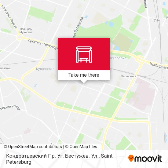 Кондратьевский Пр. Уг. Бестужев. Ул. map