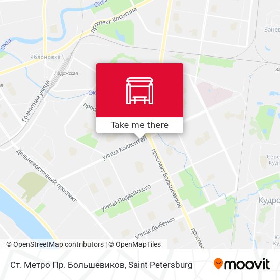 Ст. Метро Пр. Большевиков map