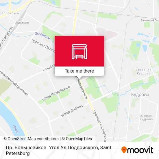 Пр. Большевиков.  Угол Ул.Подвойского map