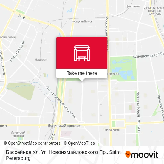 Бассейная Ул.  Уг. Новоизмайловского Пр. map