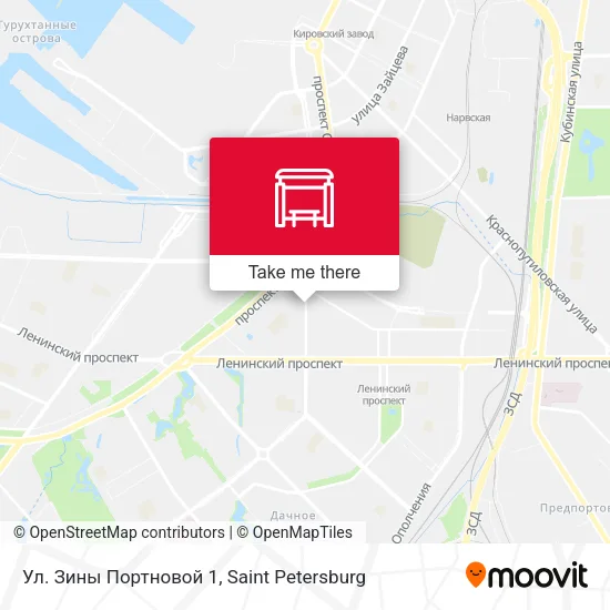 Ул. Зины Портновой 1 map