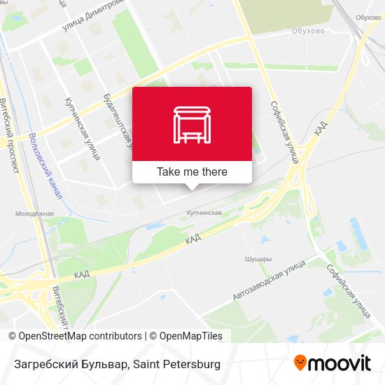 Загребский Бульвар map