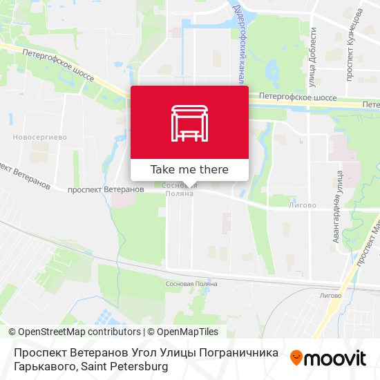 Проспект Ветеранов  Угол Улицы Пограничника Гарькавого map
