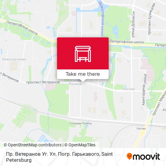 Пр. Ветеранов Уг. Ул. Погр. Гарькавого map