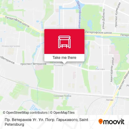 Пр. Ветеранов Уг. Ул. Погр. Гарькавого map
