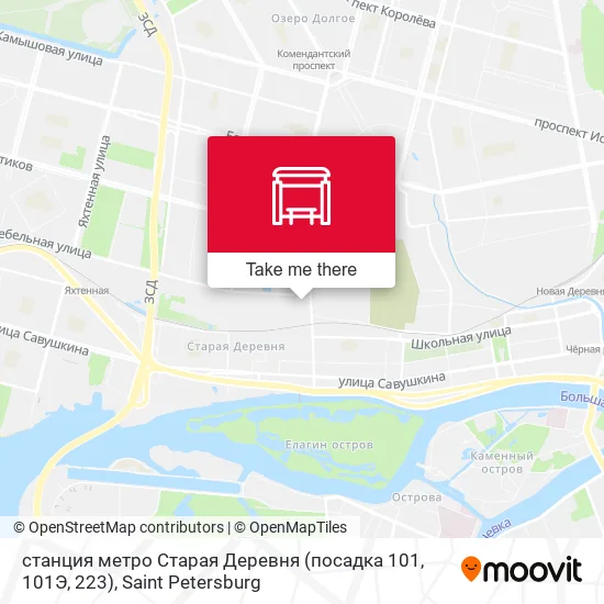 станция метро Старая Деревня (посадка 101, 101Э, 223) map