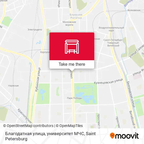Благодатная улица, университет МЧС map