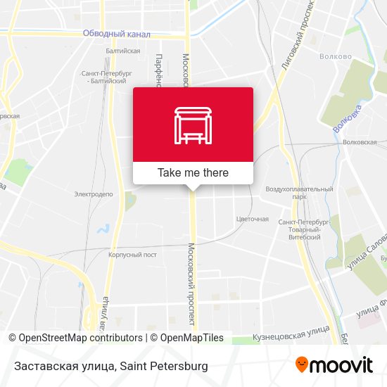 Заставская улица map