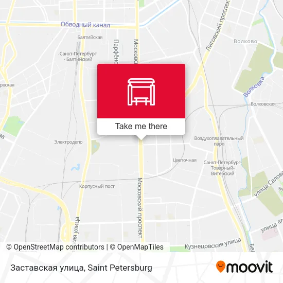 Заставская улица map