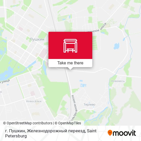 г. Пушкин, Железнодорожный переезд map