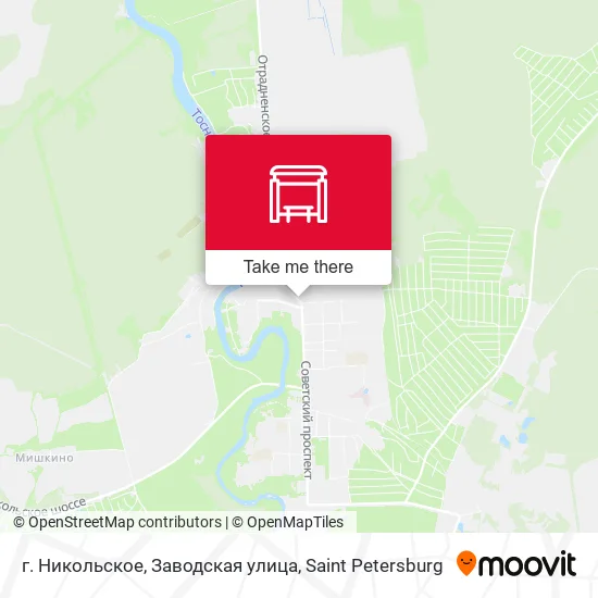 г. Никольское, Заводская улица map