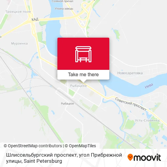 Шлиссельбургский проспект, угол Прибрежной улицы map