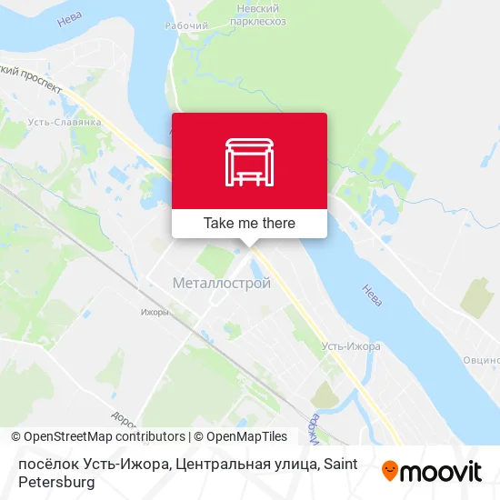 посёлок Усть-Ижора, Центральная улица map