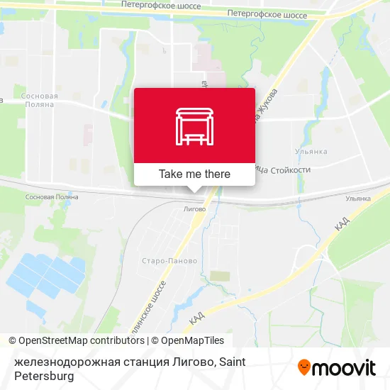 железнодорожная станция Лигово map