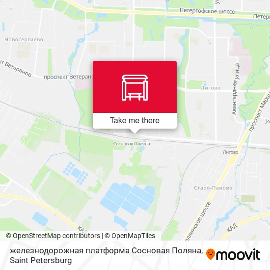 железнодорожная платформа Сосновая Поляна map