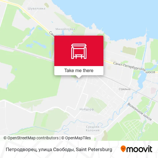 Петродворец, улица Свободы map