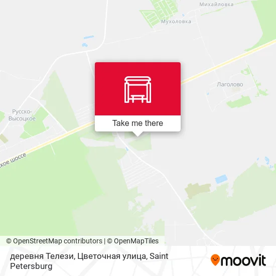 деревня Телези, Цветочная улица map
