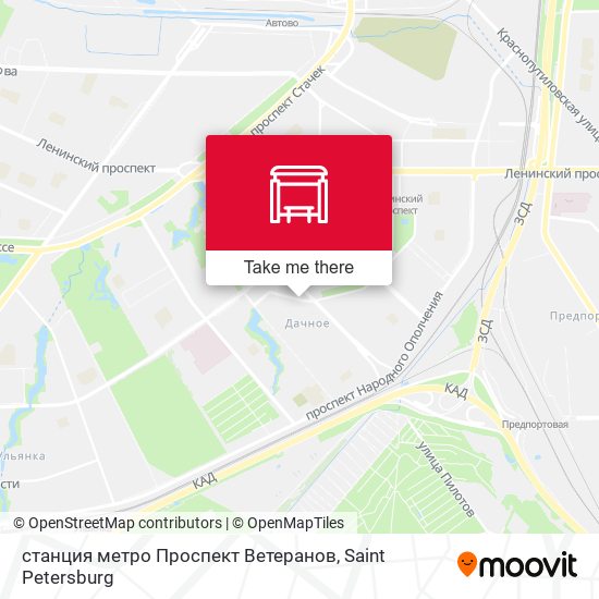 станция метро Проспект Ветеранов map