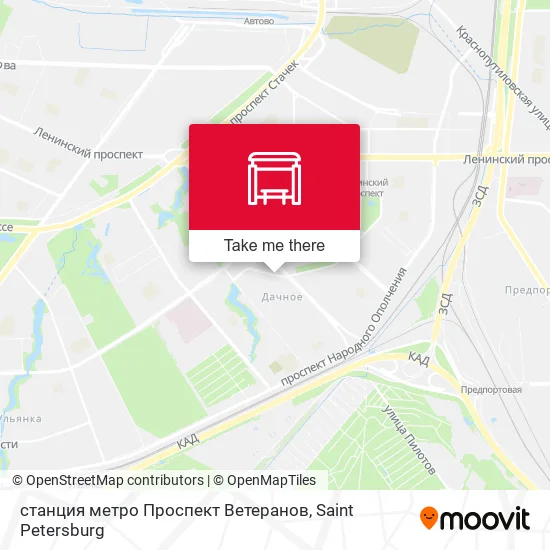 станция метро Проспект Ветеранов map
