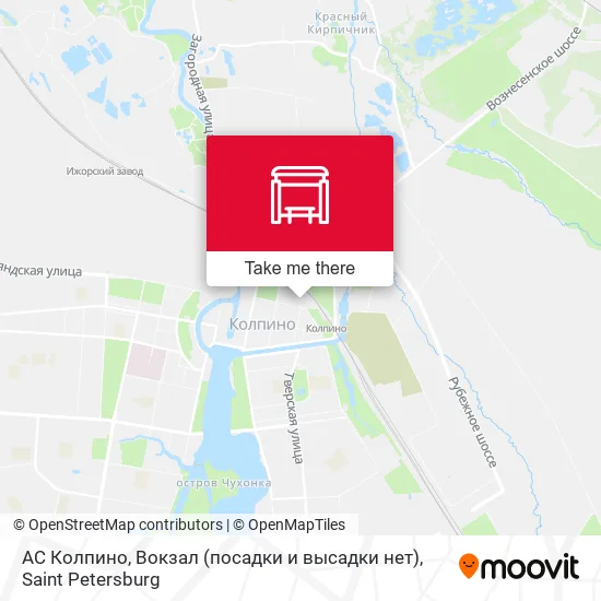 АС Колпино, Вокзал (посадки и высадки нет) map