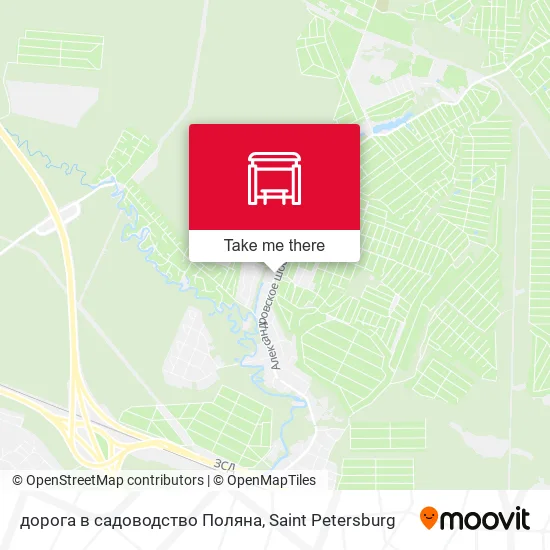 дорога в садоводство Поляна map