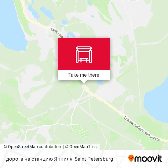 дорога на станцию Яппиля map