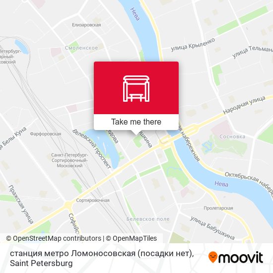 станция метро Ломоносовская (посадки нет) map