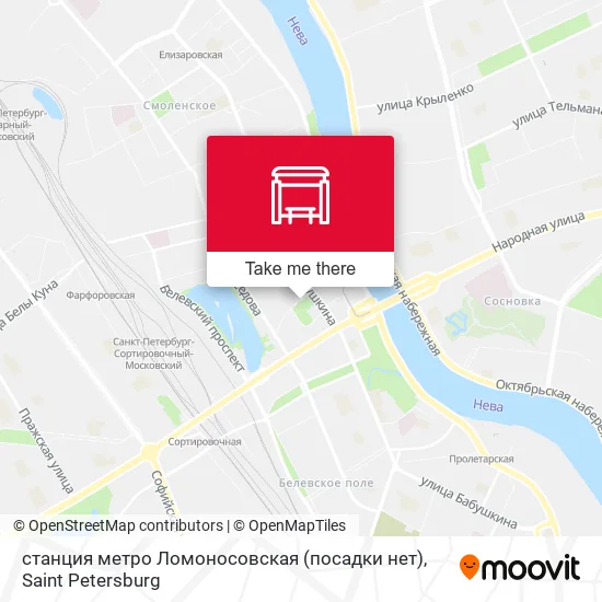 станция метро Ломоносовская (посадки нет) map