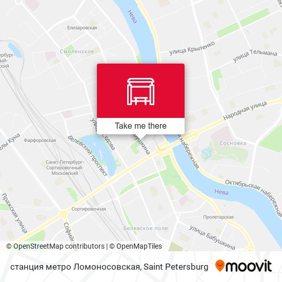 станция метро Ломоносовская map