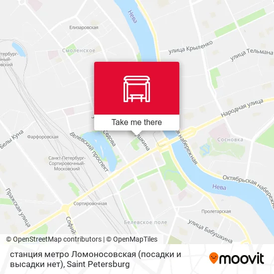 станция метро Ломоносовская (посадки и высадки нет) map