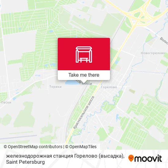 железнодорожная станция Горелово (высадка) map
