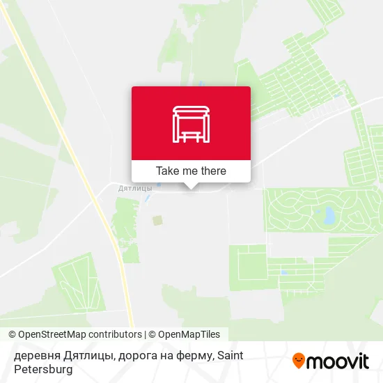 деревня Дятлицы, дорога на ферму map