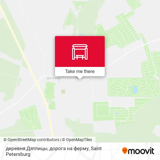 деревня Дятлицы, дорога на ферму map