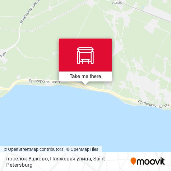 посёлок Ушково, Пляжевая улица map
