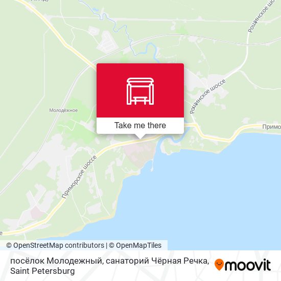 посёлок Молодежный, санаторий Чёрная Речка map