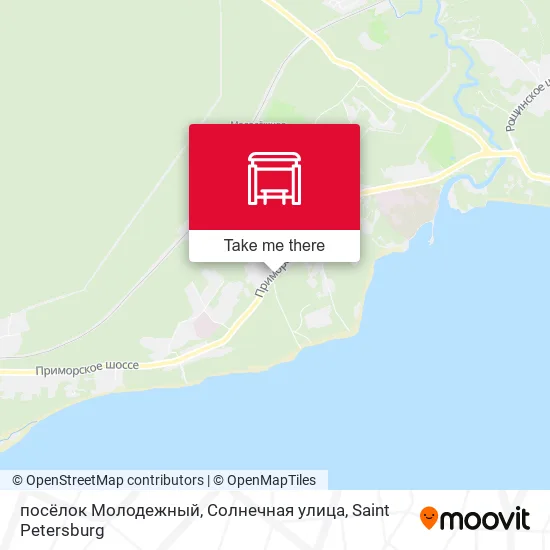 посёлок Молодежный, Солнечная улица map