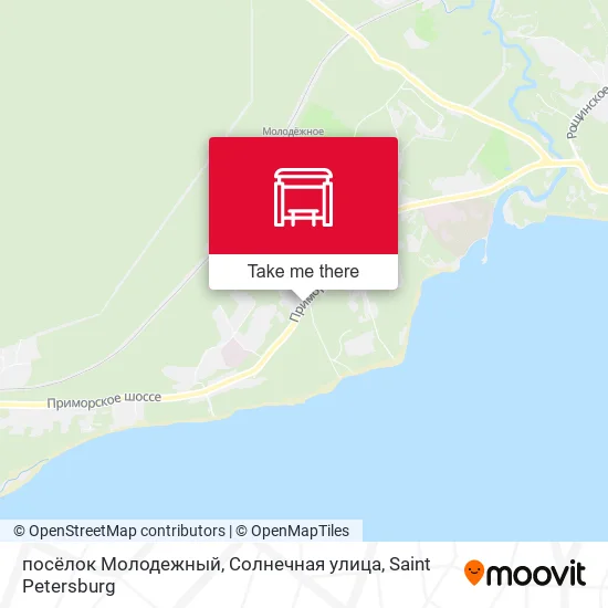 посёлок Молодежный, Солнечная улица map