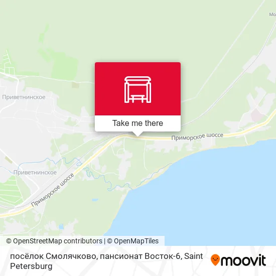 посёлок Смолячково, пансионат Восток-6 map