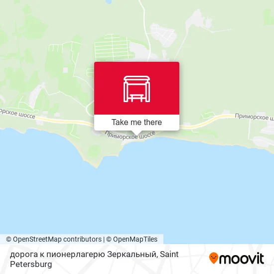 дорога к пионерлагерю Зеркальный map