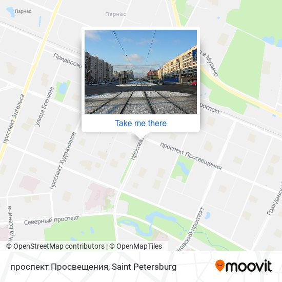 проспект Просвещения map