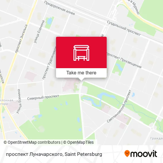 проспект Луначарского map