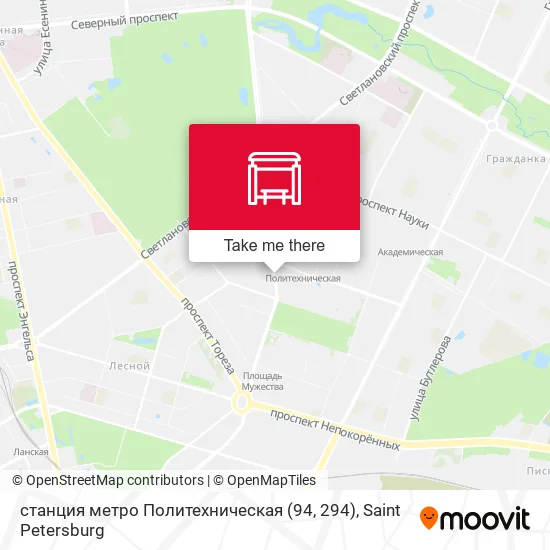 станция метро Политехническая (94, 294) map