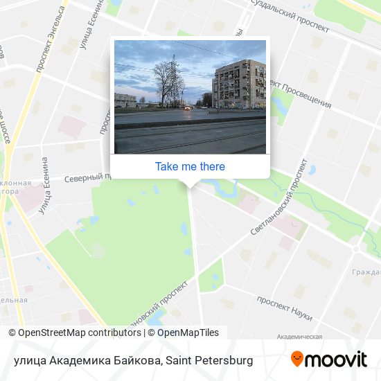 улица Академика Байкова map