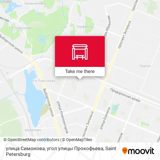 улица Симонова, угол улицы Прокофьева map