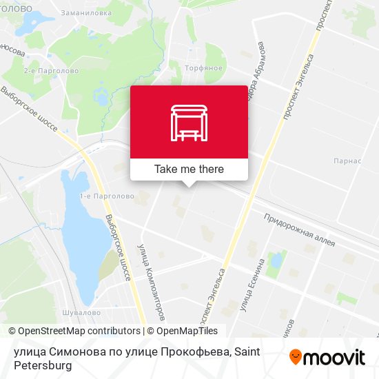 улица Симонова по улице Прокофьева map