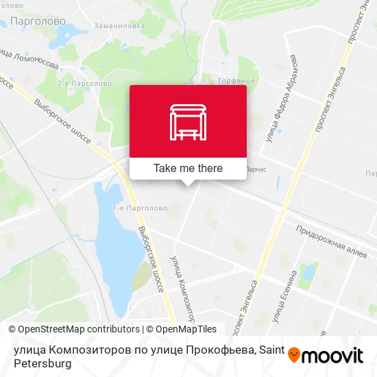 улица Композиторов по улице Прокофьева map