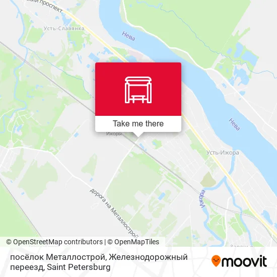 посёлок Металлострой, Железнодорожный переезд map