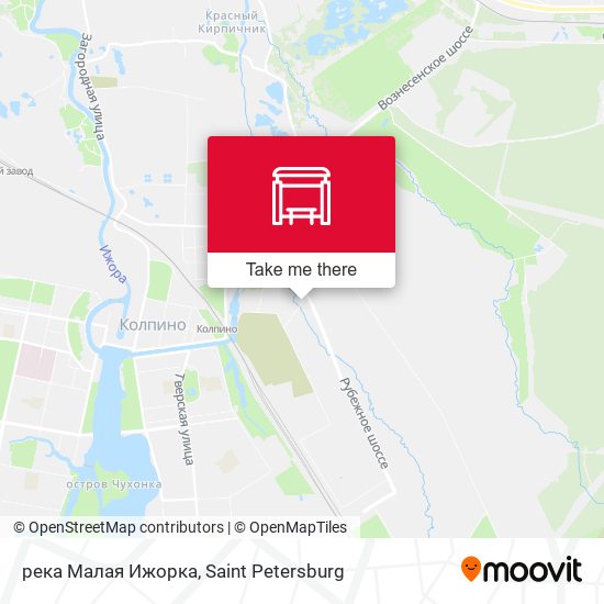 река Малая Ижорка map