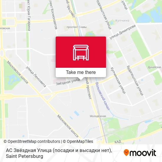 АС Звёздная Улица (посадки и высадки нет) map